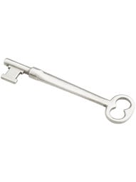 High Tensile Forged-Brass Bit Key In Polished Nickel